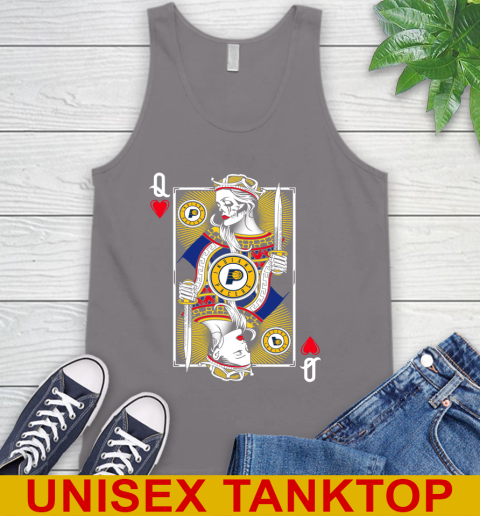 NBA Basketball Indiana Pacers The Queen Of Hearts Card Shirt Tank Top 6