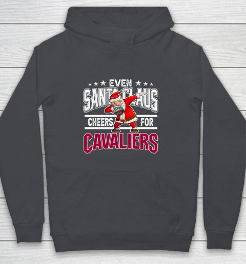 Cleveland Cavaliers Even Santa Claus Cheers For Christmas NBA Youth Hoodie 5