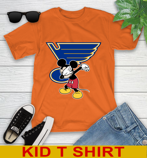 St.Louis Blues NHL Hockey Dabbing Mickey Disney Sports Youth T-Shirt 7