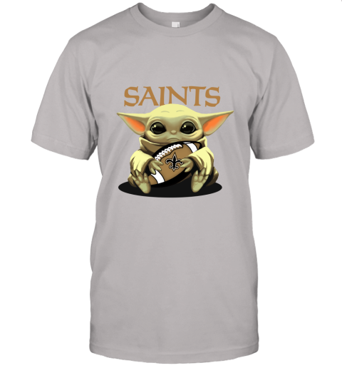 Baby Yoda Loves The New Orleans Saints Star Wars NFL Unisex Jersey Tee