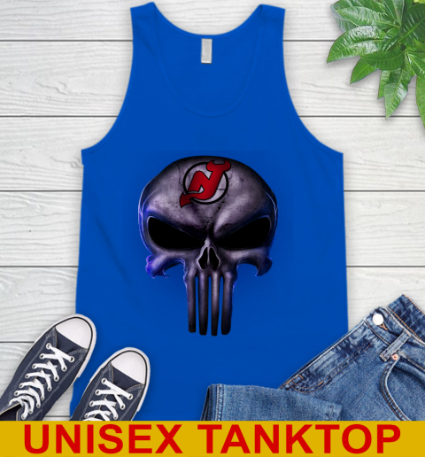 New Jersey Devils NHL Hockey Punisher Skull Sports Tank Top 4
