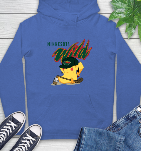 NHL Pikachu Hockey Sports Minnesota Wild Hoodie 9