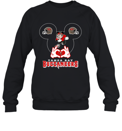 ilgp i love the buccaneers mickey mouse tampa bay buccaneers s sweatshirt 35 front black