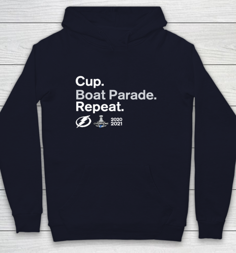 Cup Boat Parade Repeat Tampa bay Lightnings Stanley Hockey 2021 Youth Hoodie 2