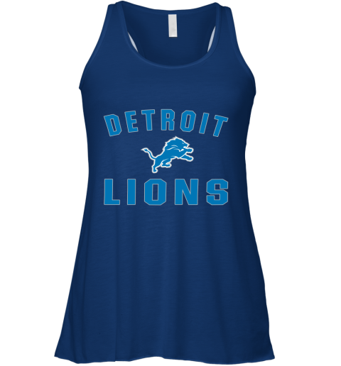 Detroit Lions NFL Line by Fanatics Branded Blue Vintage Victory Racerback Tank