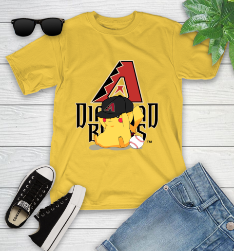 MLB Pikachu Baseball Sports Arizona Diamondbacks Youth T-Shirt 8