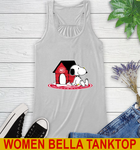 NBA Basketball Atlanta Hawks Snoopy The Peanuts Movie Shirt Racerback Tank