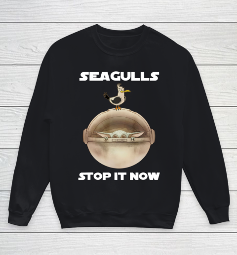 Seagulls Stop It Now Funny Youth Sweatshirt