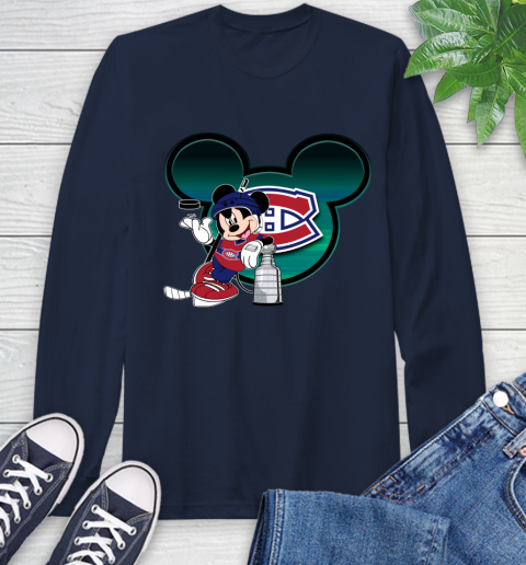 NHL Montreal Canadiens Stanley Cup Mickey Mouse Disney Hockey T Shirt Long Sleeve T-Shirt 4