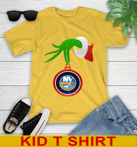 New York Islanders Grinch Merry Christmas NHL Hockey Youth T-Shirt 8