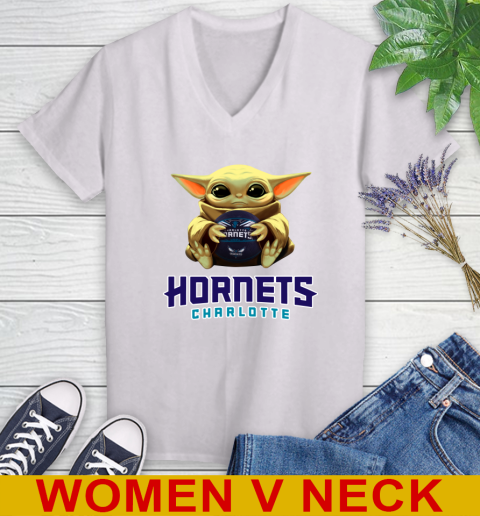 NBA Basketball Charlotte Hornets Star Wars Baby Yoda Shirt 77