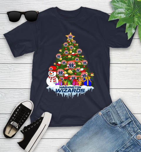 Washington Wizards Merry Christmas NBA Basketball Sports Youth T-Shirt 3