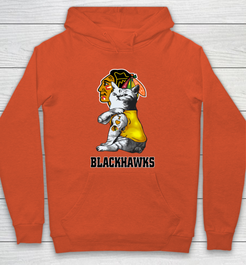 NHL My Cat Loves Chicago Blackhawks Hockey Hoodie 3