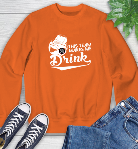 Toronto Raptors NBA Basketball This Team Makes Me Drink Adoring Fan Sweatshirt 3