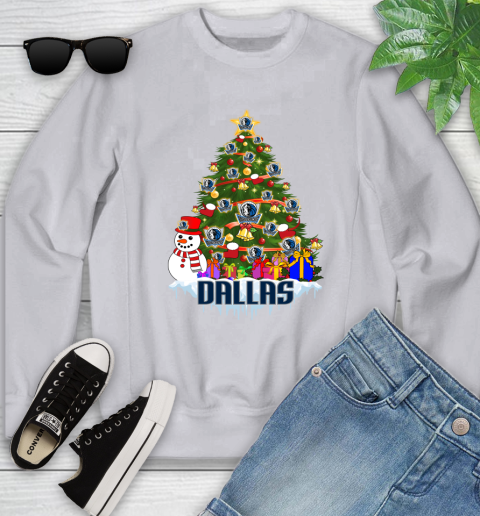 Dallas Mavericks Merry Christmas NBA Basketball Sports Youth Sweatshirt - Image 5