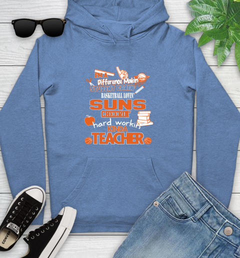 Phoenix Suns NBA I'm A Difference Making Student Caring Basketball Loving Kinda Teacher Youth Hoodie 13