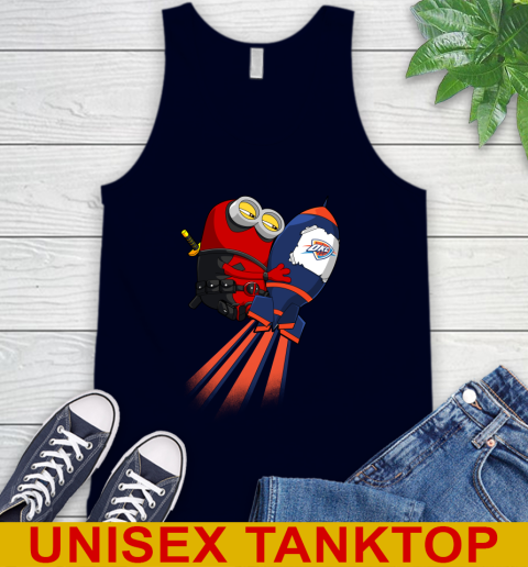 NBA Basketball Oklahoma City Thunder Deadpool Minion Marvel Shirt Tank Top 2