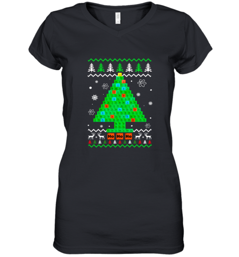 Chemistry Christmas Chemist Tree Women's V-Neck T-Shirt