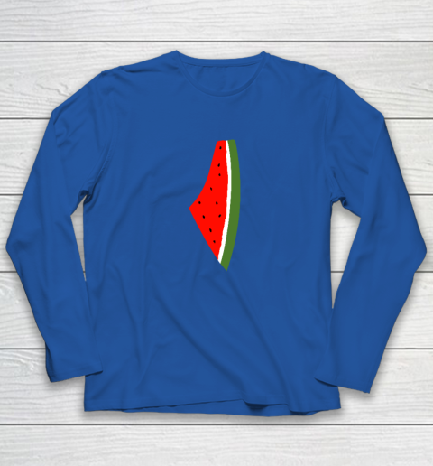 Palestine Watermelon Shirt Palestine Map Long Sleeve T-Shirt 5