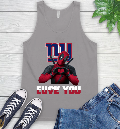 NHL New York Giants Deadpool Love You Fuck You Football Sports Tank Top 3