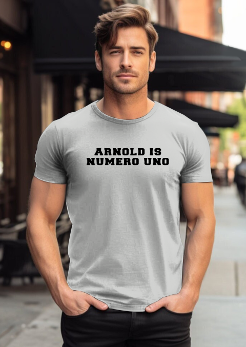 Unisex Arnold Schwarzenegger is numero uno T-Shirt fthw unisex arnold schwarzenegger is numero uno classic t shirt 2 front ash