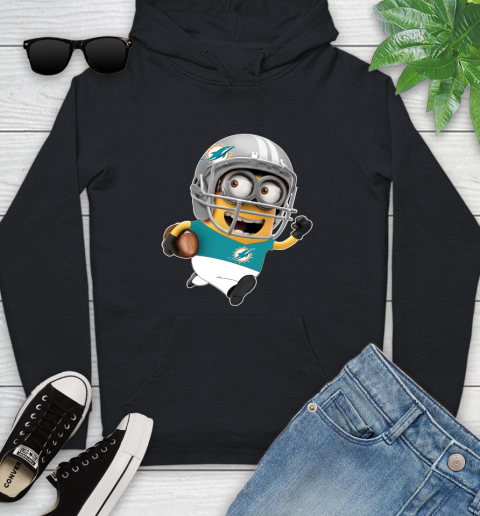 NFL Miami Dolphins Minions Disney Football Sports Youth Hoodie 2