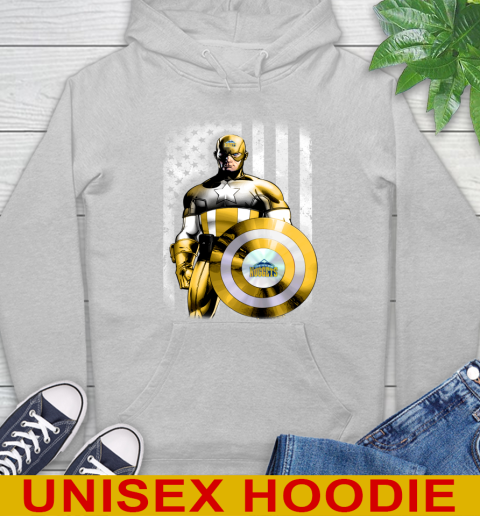 Denver Nuggets NBA Basketball Captain America Marvel Avengers American Flag Shirt Hoodie 6