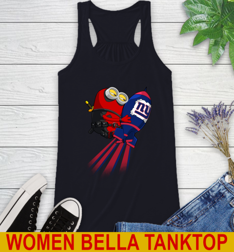 NFL Football New York Giants Deadpool Minion Marvel Shirt Racerback Tank 8
