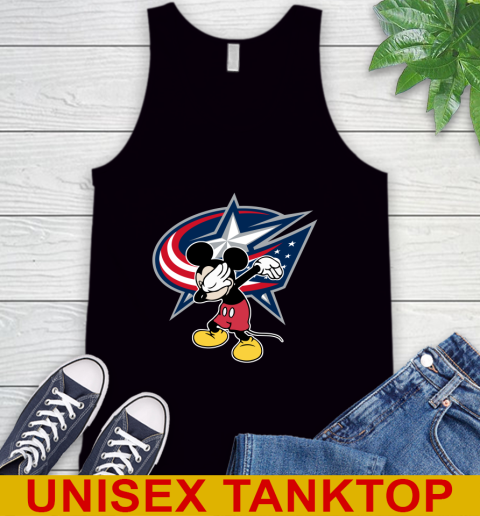 Columbus Blue Jackets NHL Hockey Dabbing Mickey Disney Sports Tank Top 2