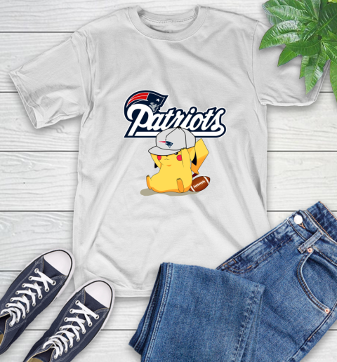 NFL Pikachu Football Sports New England Patriots T-Shirt