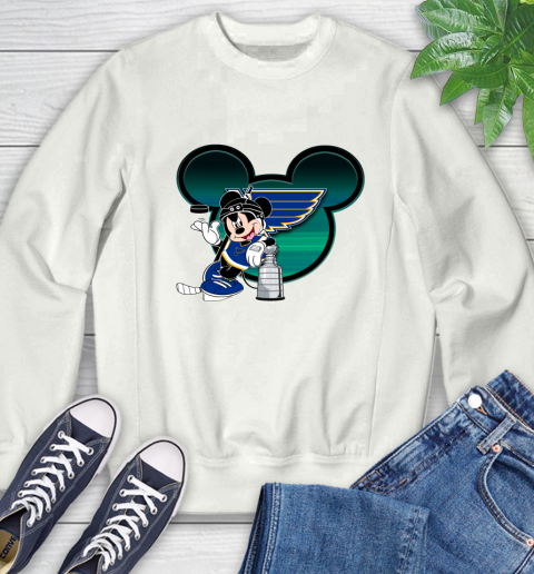 NHL St.Louis Blues Stanley Cup Mickey Mouse Disney Hockey T Shirt Sweatshirt