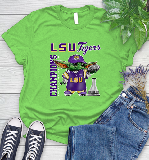 Baby Yoda LSU Tigers Champion Shirt 98
