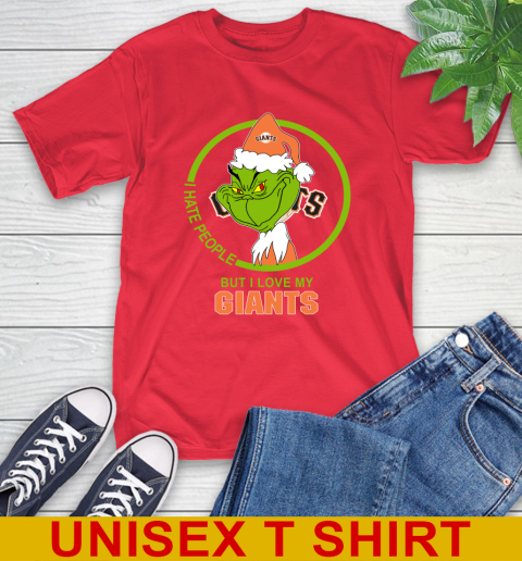 San Francisco Giants MLB Christmas Grinch I Hate People But I Love My Favorite Baseball Team T-Shirt 10