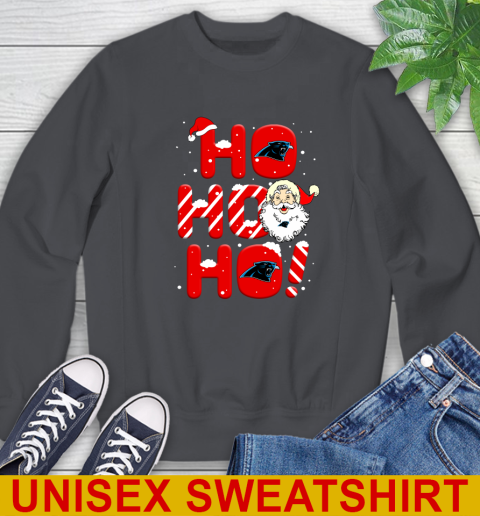 Carolina Panthers NFL Football Ho Ho Ho Santa Claus Merry Christmas Shirt Sweatshirt 7
