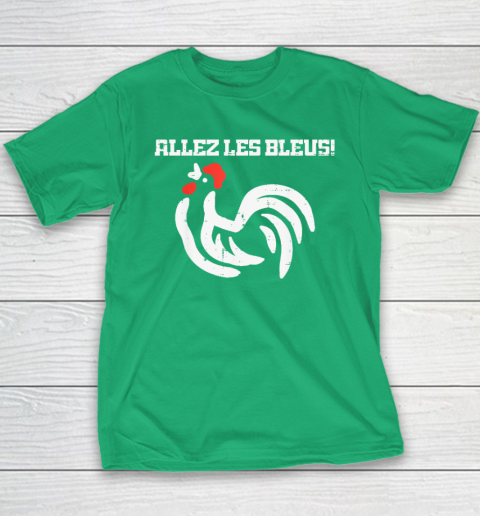 France Allez Les Bleus French Rooster Soccer Youth T Shirt Tee