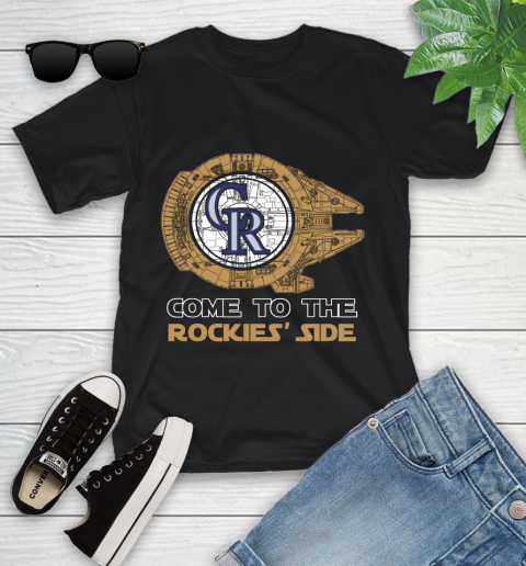 MLB Come To The Colorado Rockies Side Star Wars Baseball Sports Youth T-Shirt