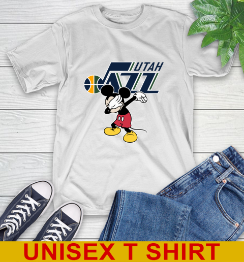 Utah Jazz NBA Basketball Dabbing Mickey Disney Sports T-Shirt