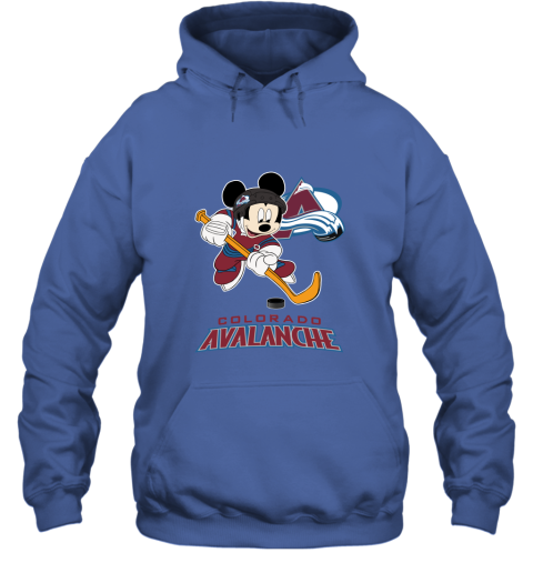 NHL Hockey Mickey Mouse Team Colorado Avanlanche Hoodie