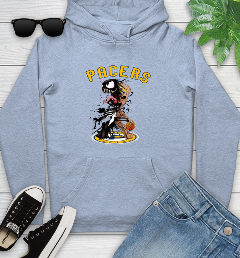 NBA Indiana Pacers Basketball Venom Groot Guardians Of The Galaxy Youth Hoodie 10