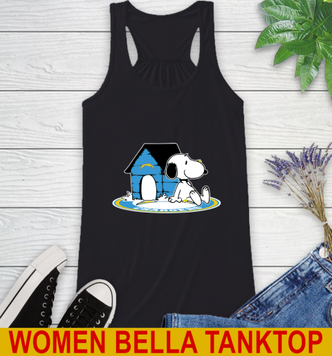 NFL Football Los Angeles Chargers Snoopy The Peanuts Movie Shirt Racerback Tank 2