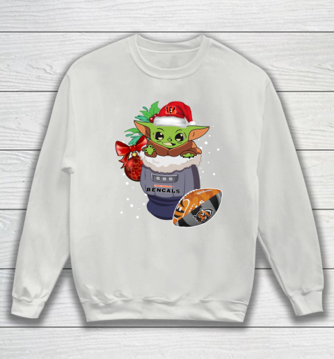 Cincinnati Bengals Christmas Baby Yoda Star Wars Funny Happy NFL Sweatshirt 5