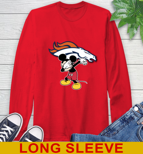 Denver Broncos NFL Football Dabbing Mickey Disney Sports Long Sleeve T-Shirt 10