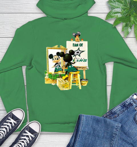 NHL Hockey Dallas Stars Mickey Drawing Shirt 21
