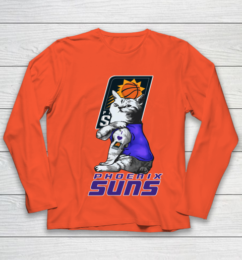 NBA Basketball My Cat Loves Phoenix Suns Youth Long Sleeve 3