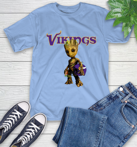 Minnesota Vikings NFL Football Groot Marvel Guardians Of The Galaxy T-Shirt 11