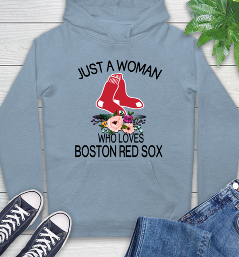 MLB Just A Woman Who Loves Boston Red Sox Baseball Sports Hoodie 6