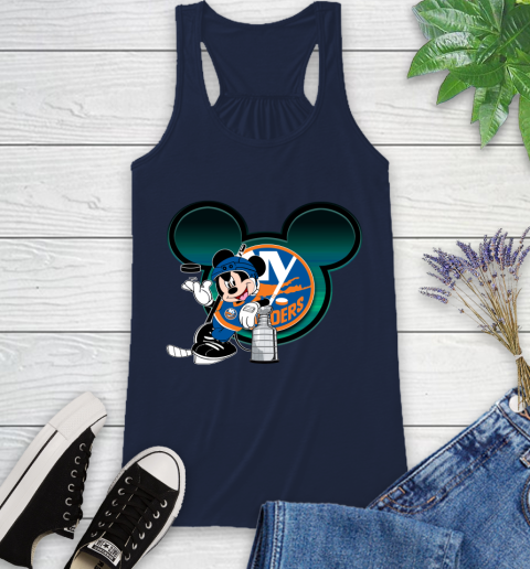 NHL New York Islanders Stanley Cup Mickey Mouse Disney Hockey T Shirt Racerback Tank 12