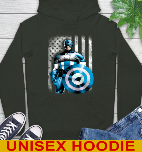 Carolina Panthers NFL Football Captain America Marvel Avengers American Flag Shirt Hoodie 12