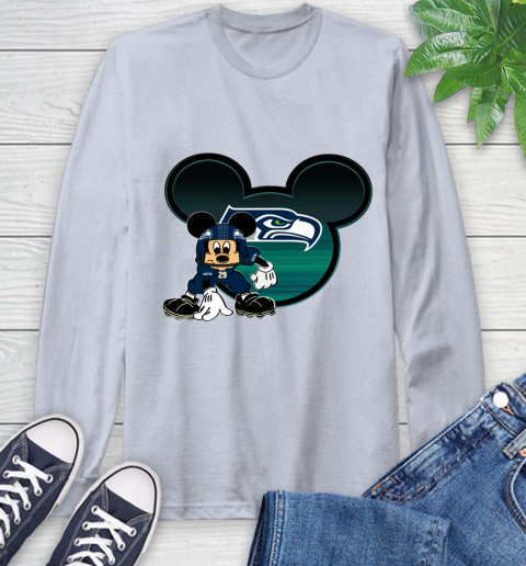 NFL Seattle Seahawks Mickey Mouse Disney Football T Shirt Long Sleeve T-Shirt 6