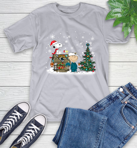 NFL Jacksonville Jaguars Snoopy Charlie Brown Christmas Football Super Bowl Sports T-Shirt 6